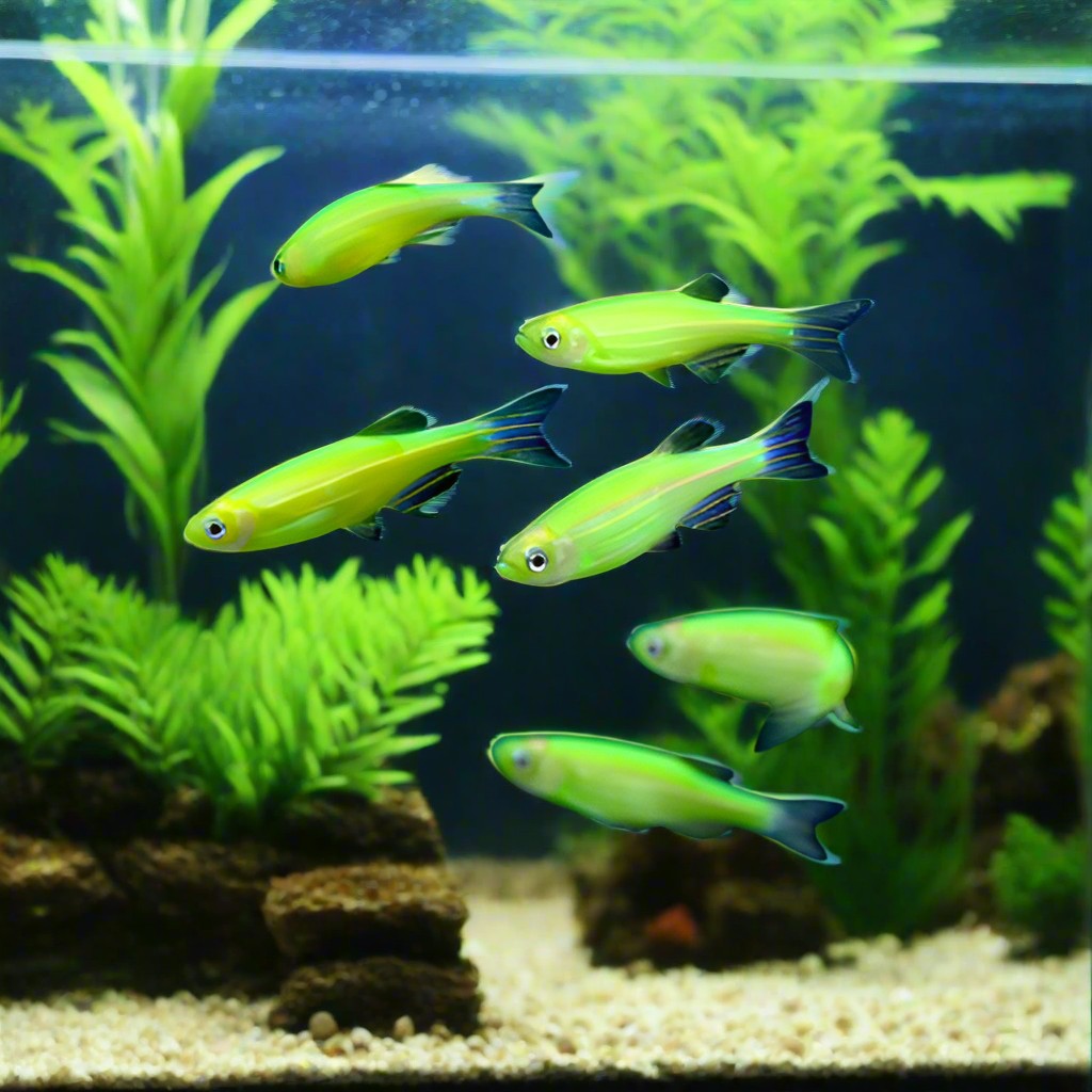 GLO ELECTRIC GREEN DANIO (Danio rerio. sp)