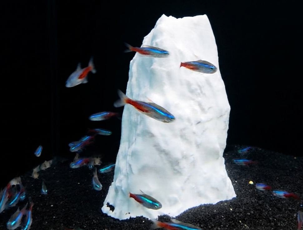 Lightweight tall sinking rocks for aquarium